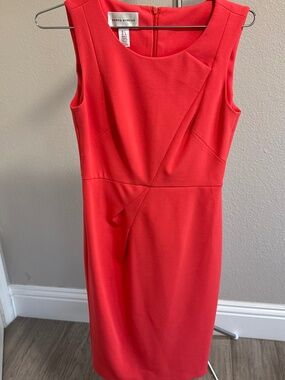 Coral knee length dress